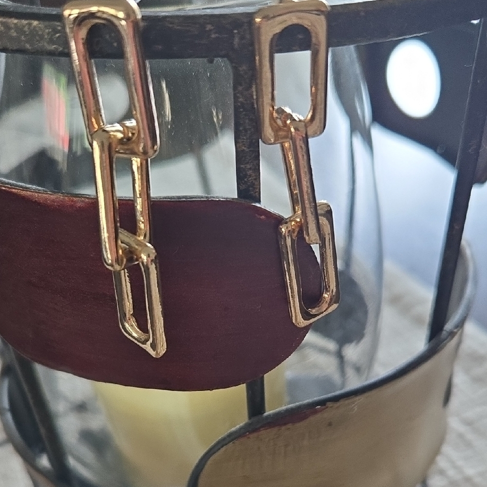 Gold  Chain Link Earrings